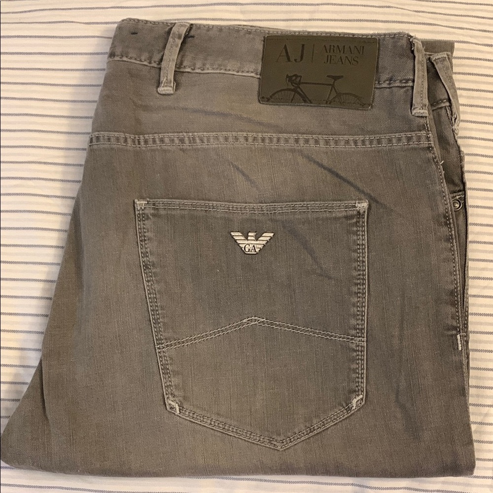 100% Authentic Armani Jeans Men's Gray Denim